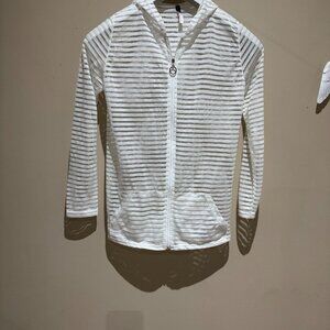 White mesh hoodie